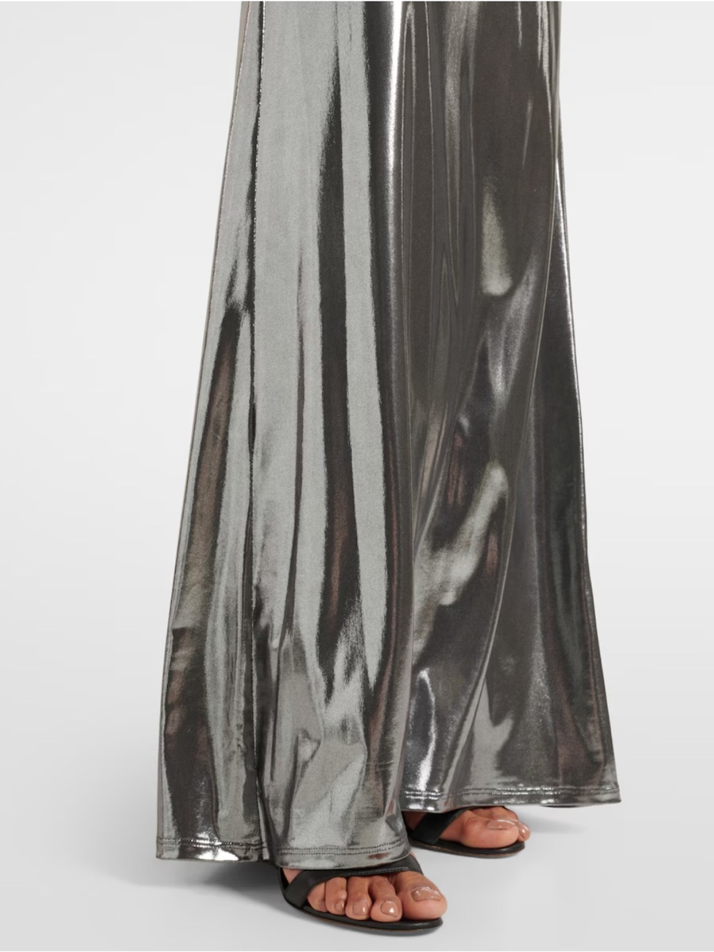 Michael Costello Silver Trisha Evening Gown Size XXS - Picture 2 of 10